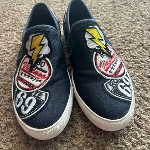 Steve Madden Navy Slip-On Shoes